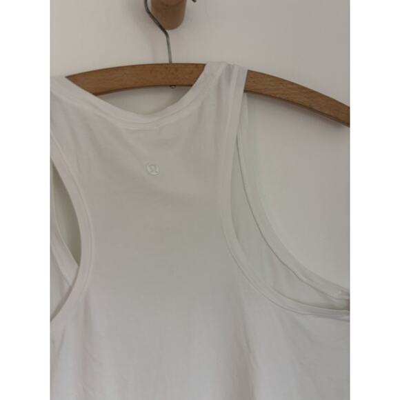 Lululemon Womens Tank Top Size 14 White Sleeveless Racer Back - Picture 2 of 6